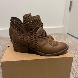 Brown Western Ankle Boots